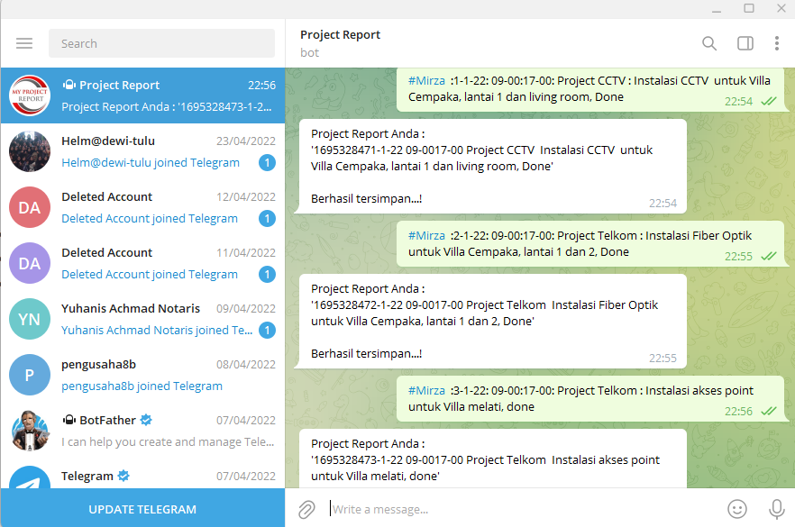 Laporan Project Report semudah Chating